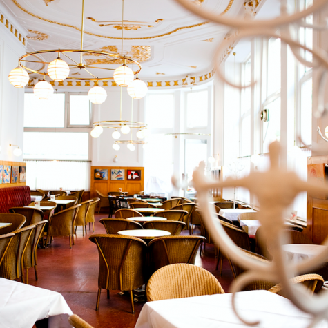 The interior of Café Prückel in Vienna