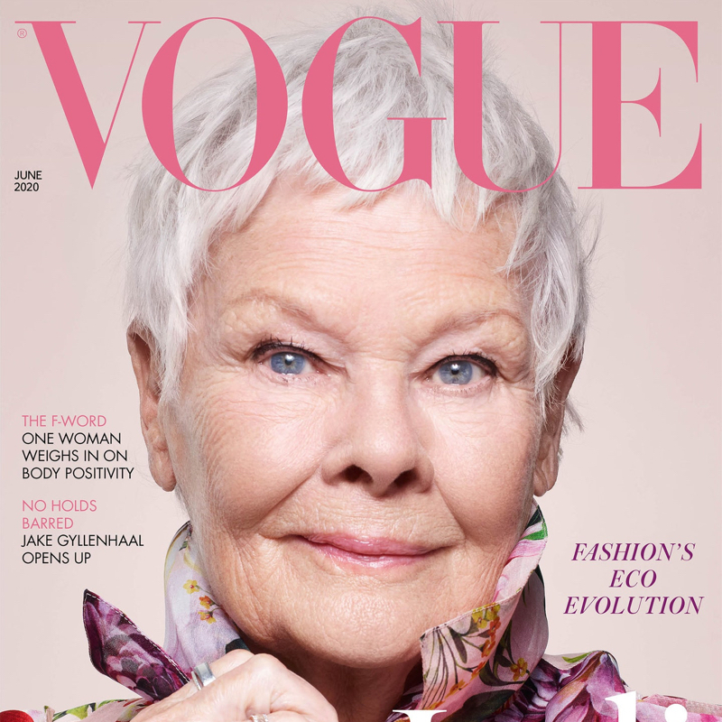 Actress Judi Dench on Vogue UK June 2020 cover