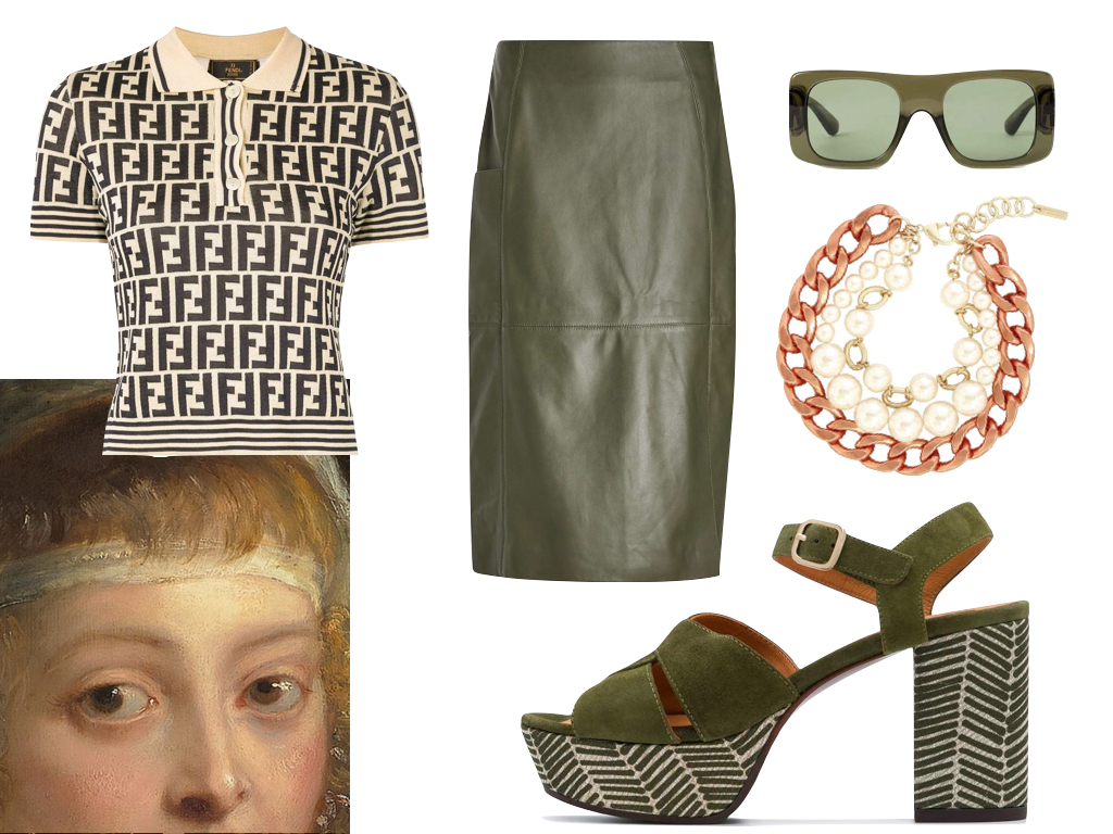 collage with a work of art of the Kunsthistorisches museum and outfit ideas to visit the museum 