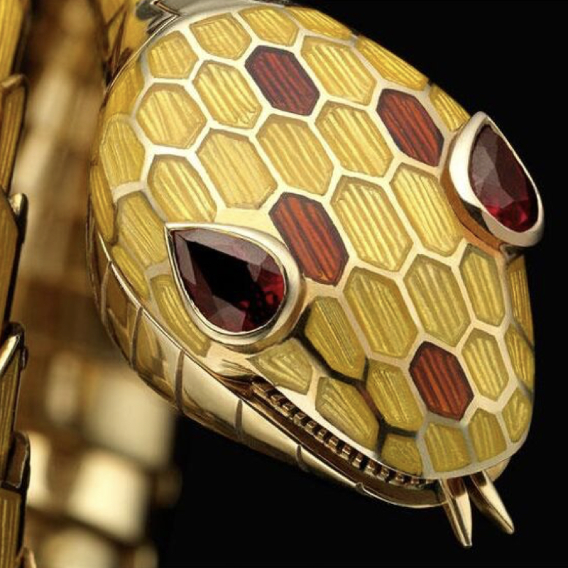 Detail of a serpent ring from Bulgari.