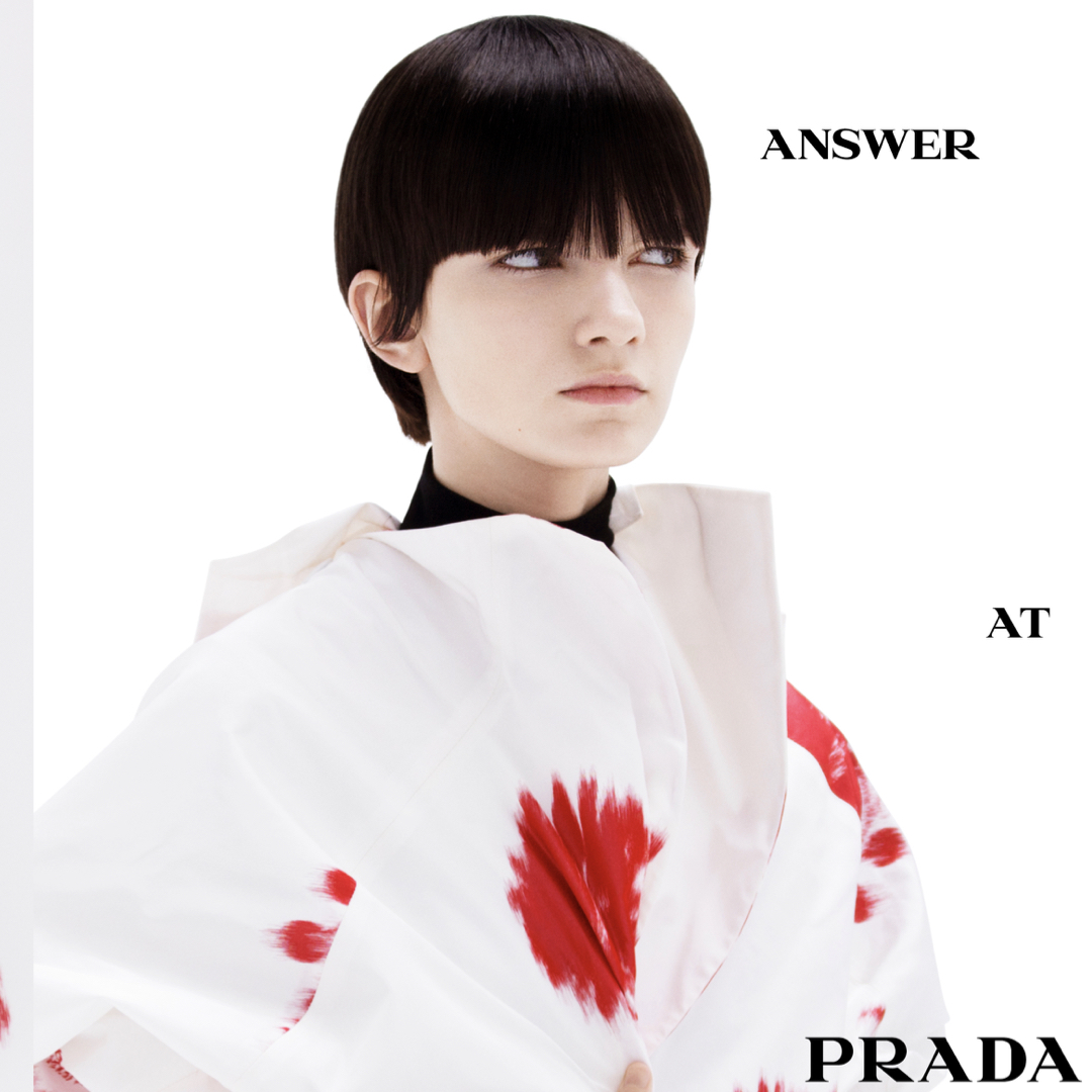 Prada SS 21 first joint campaign by Miuccia Prada and Raf Simons.