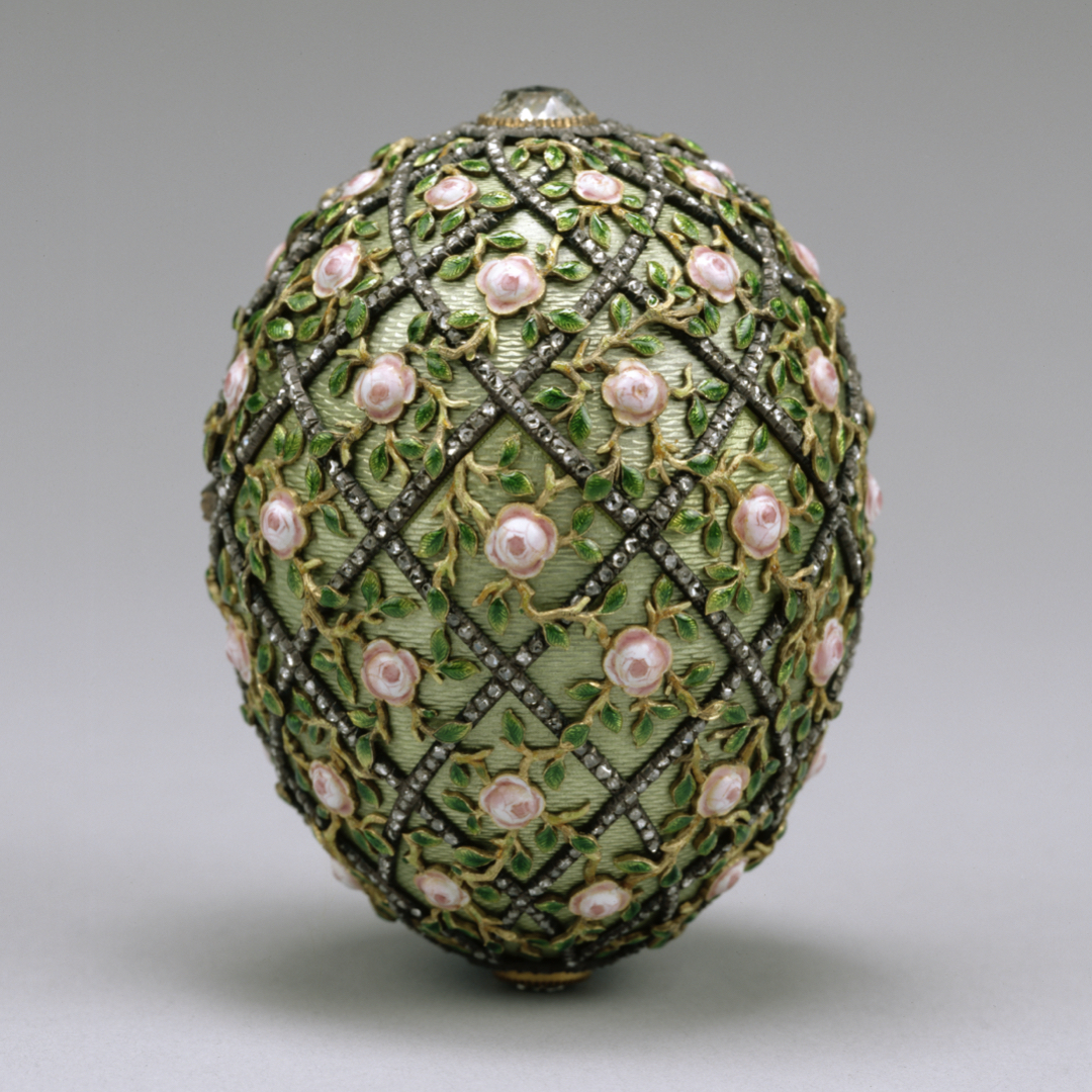 the green and rose fabergé egg was a gift from the latest tsar to his wife