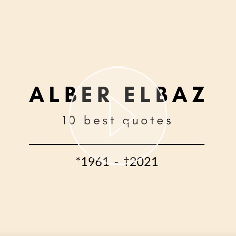 Tribute to Alber Elbaz: His 10 best quotes R.I.P.