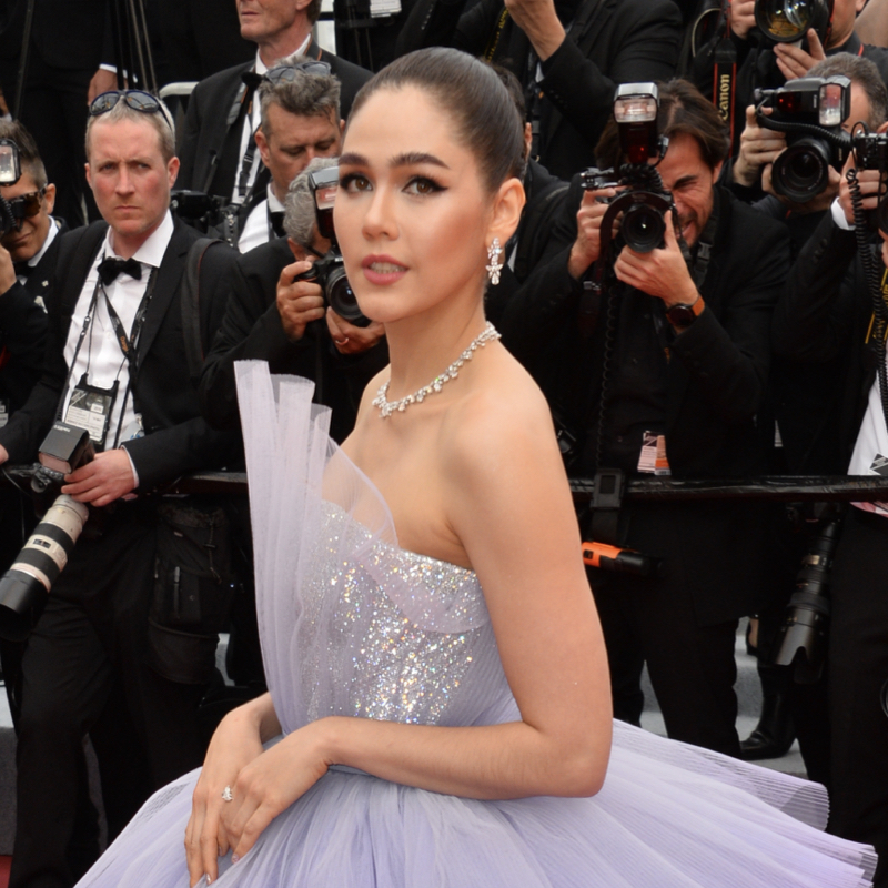 Celebrity wearing an astonishing jewellery piece on the red carpet at Cannes Film Festival.