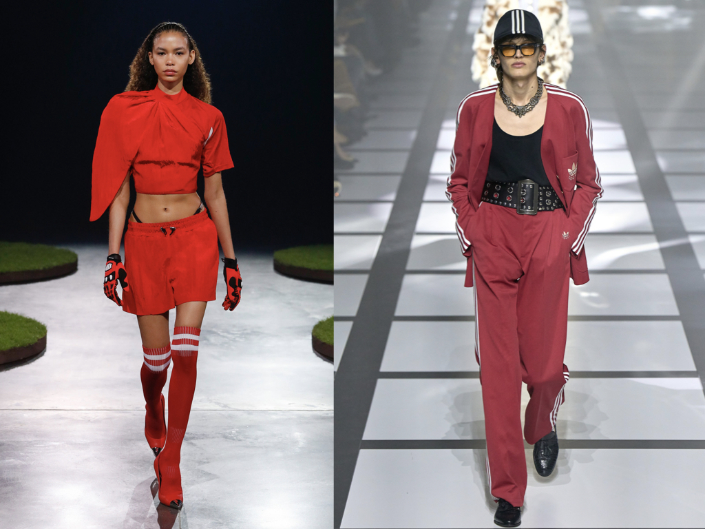 models on the runway wearing gucci and adidas collaboration- AW22 Trend