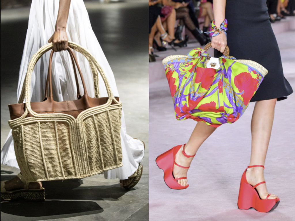 Raffia bags at Spring/Summer 2022 Fashion Week.