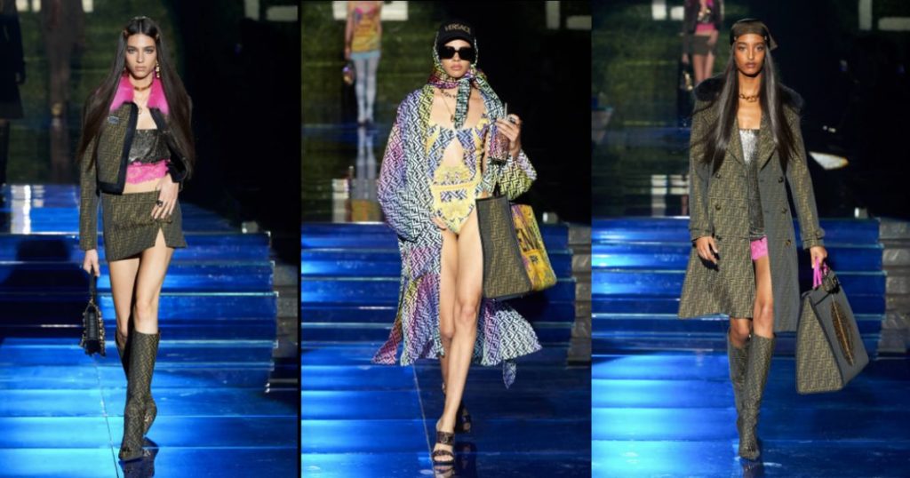 Fendi by Versace and Versace by Fendi runway looks.