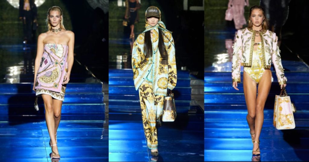 Glamorous Versace looks by Fendi.