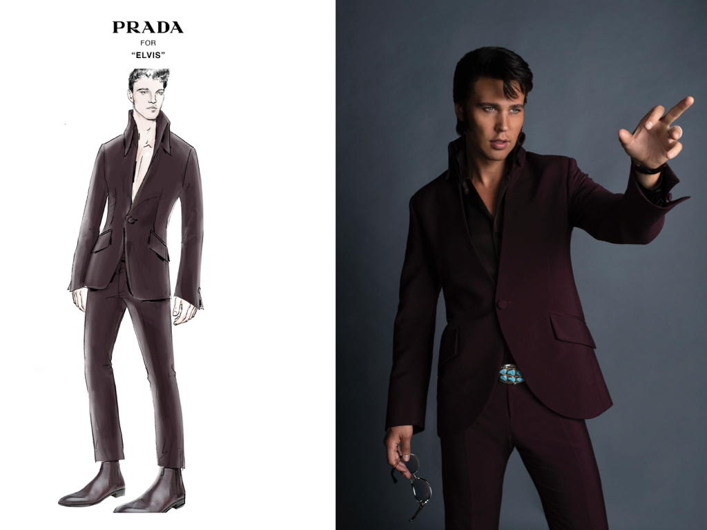 Prada's suit costume for Elvis Presley in the film.