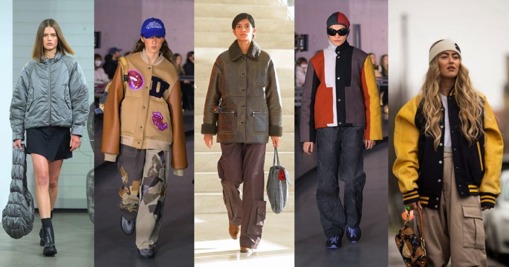 Collage with trends from Copenhagen Fashion Week AW22- Cargo Jackets