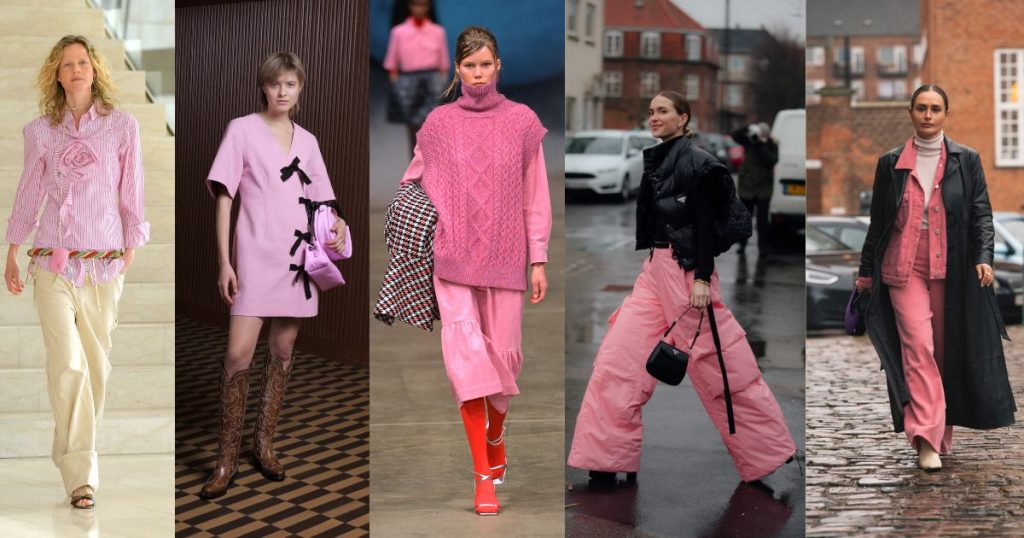 Collage with trends from Copenhagen Fashion Week AW22- nordic knit