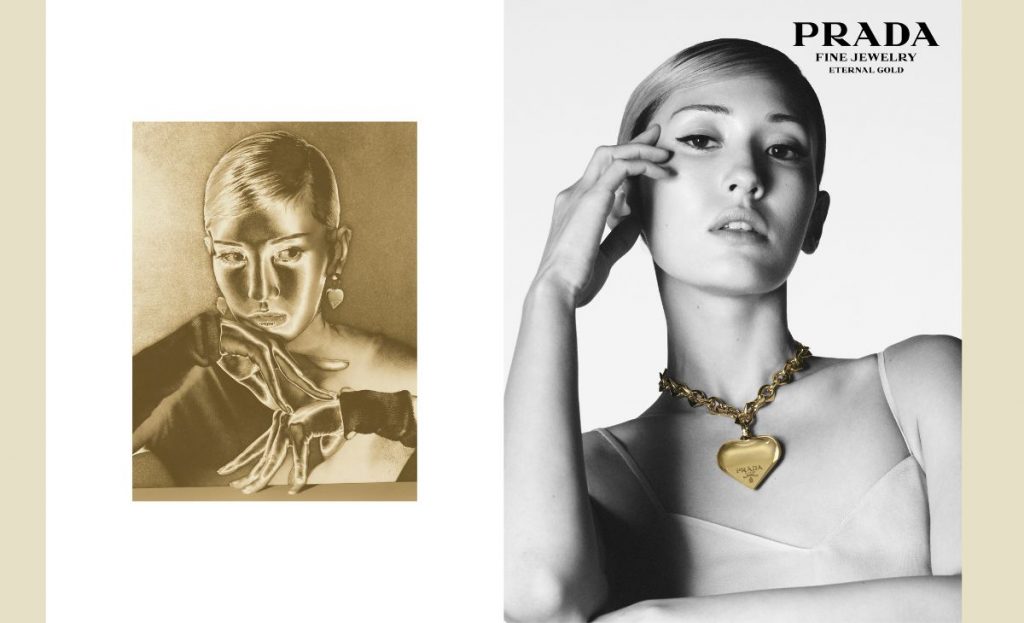 Pradas new jewellery collection with somi jeon photographed by david sims