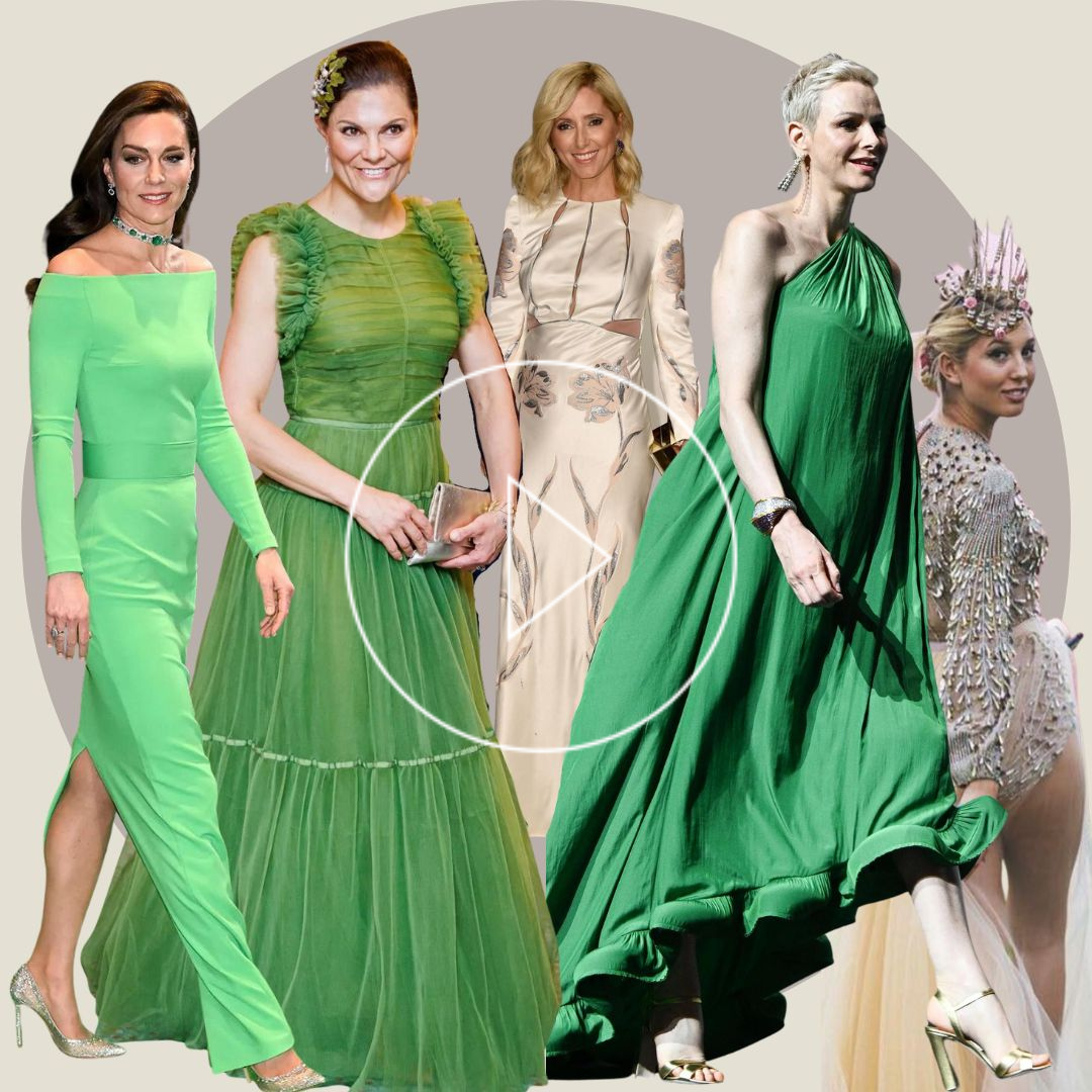 collage showing Princess of wales, Crown Princess Victoria of Sweden, Princess Charlene of Monaco, Marie-Chantal and Olympia fo Greece- the-cost-of-a-princess-wardrobe