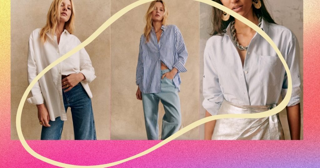 Sezane max shirt  as one of the Key Pieces for High Summer in the city