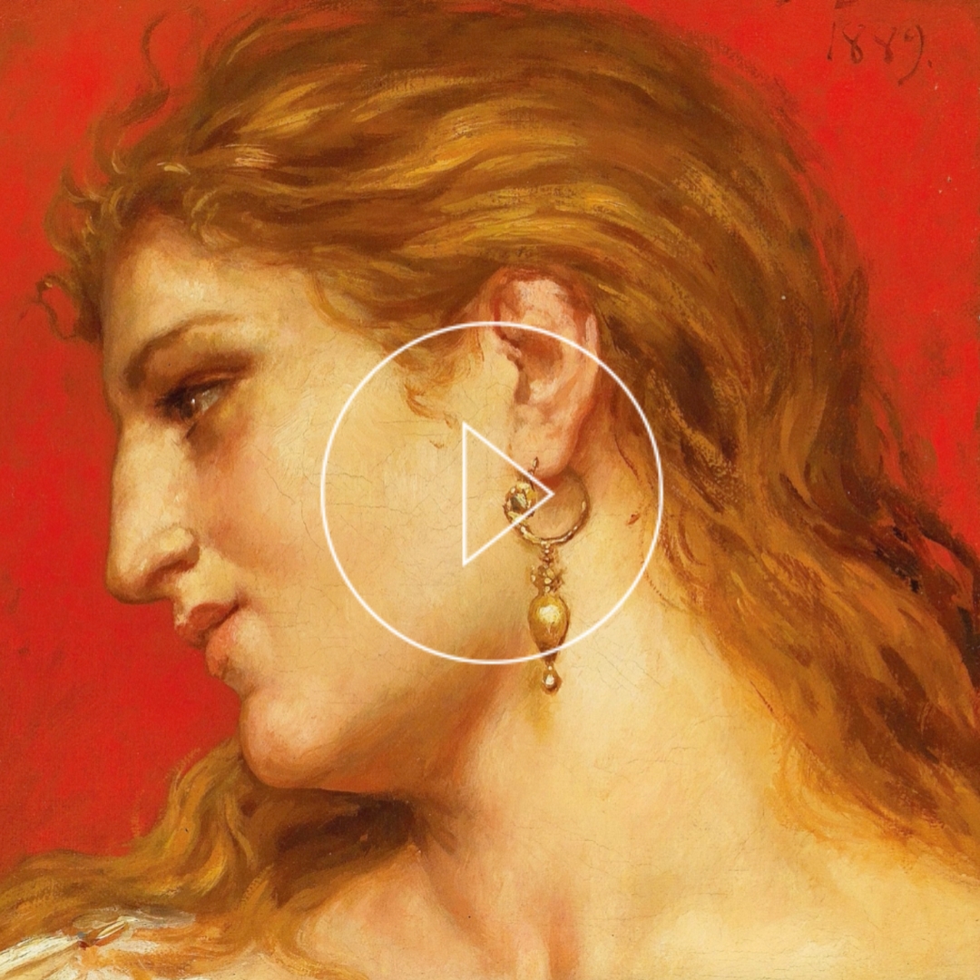 the history of creole earring -detail from an old painting with a woman wearing a creole earring