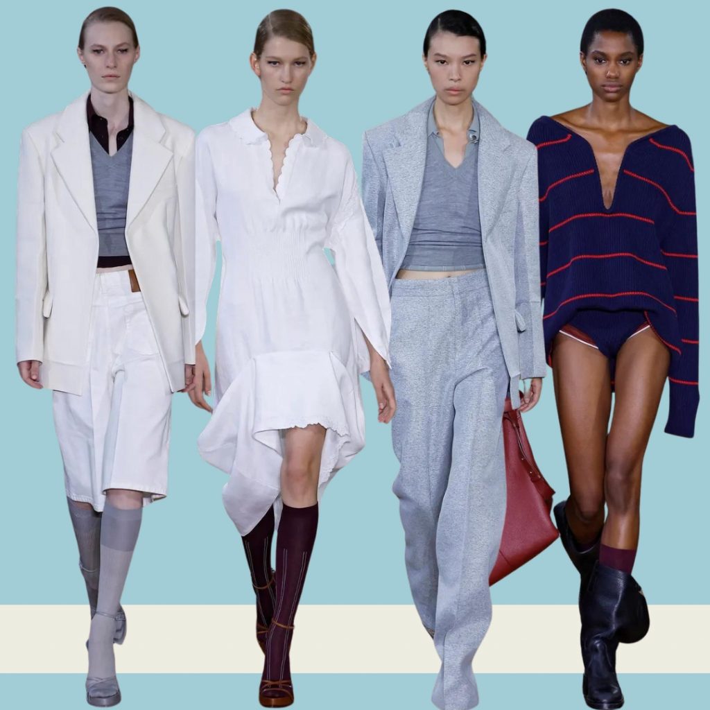four model from Victoria Beckham SS24 collection